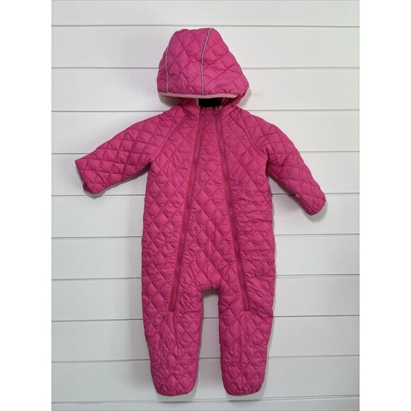 SNOZU Snowsuit Bunting Winter Coat Baby 24M Pink Double Zipper Hooded - Picture 1 of 12